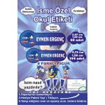 Ayza Tasarım Kalem Defter Kitap Etiketi Isim Etiketi Kişiye Özel Yapışkanlı Erkek Çocuk Okul Etiketi Kırtasiye - Çok Renkli