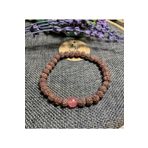AYZE DOĞALTAŞ Rudraksha ( Rudrakşa) Tohumu, Pembe Kuvars Bileklik ayzerudrakşa4