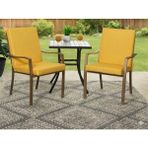 Ayzen Home 2 Adet 40X40CM Bahce ve Salon Takımı Için Bağcıklı Arkalıklı Sandalye Minderi - 40 x 40 cm - Açık Sarı