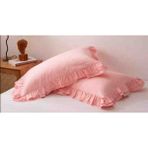 Ayzen Home 2 Kat Fırfırlı Akfil 2 Adet Yastik Kılıfı - 50 x 70 cm - Somon
