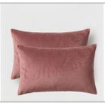 Ayzen Home Ayzen 2li Düz Kadife Kırlent Kılıfı 30X 50 cm - 30 x 50 cm - Gül Kurusu