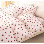 Ayzen Home Kalp Desenli Tek Kişilik ve Cıft Kisilik Seceneklı Pamuklu Nevresim Takımı - 001-Renkli - 200 x 220 cm