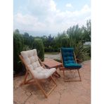 Ayzenbi Arıa Şezlong Seti Bahçe&balkon&teras&plaj Katlanır Ikili Set - 2 Şezlong 1 Masa - 4101