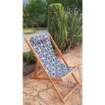 Ayzenbi Katlanır Balkon Teras Bahçe Plaj Şezlong - 113X59 - Koyu Mavi