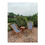 ayzenbi Katlanır Balkon Teras Bahçe Plaj Şezlong Set (2 Şezlong 1 Sehpa)
