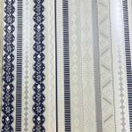 AYZUN Lacivert Beyaz Krem Bej Çizgi Desenli Duvar Kağıdı 113033 - 53 x 1000 cm
