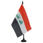 AZ FLAG 14x21 cm Irak Bayrağı Masa Flaması