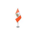 AZ FLAG 15x22 cm Masa Flaması Peru Bayrağı