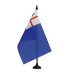 AZ FLAG - ABD Bunker Tepesi Masa Bayrağı 21 x 14 cm - 25 cm Saplı ve Siyah Plastik Tabanlı %100 Polyester Ofis Bunker Tepesi Küçük Bayrak Savaş Bayrağı