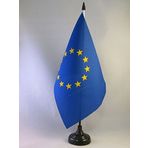 AZ FLAG Avrupa Bayrak Avrupa Birliği 22 x 15 cm - Avrupa masa bayrağı 15 x 22 cm - Bayraklar