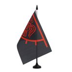 AZ FLAG - Dieu Odin Masa Bayrağı 21 x 14 cm - 25 cm Saplı ve Siyah Plastik Tabanlı %100 Polyester Ofis Küçük İskandinav Mitolojisi Bayrağı