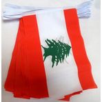 AZ FLAG Lübnan 6 Metre Bayrak 20 Bayrak 9'' x 6'' - Lübnan İpli Bayraklar 15 x 21 cm