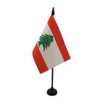 AZ FLAG - Lübnan Masa Bayrağı - 15x10 cm - Lübnan Masa Bayrağı 10 x 15 cm - Bayraklar