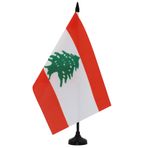 AZ FLAG - Lübnan Masa Bayrağı - 21x14 cm - Lübnan Masa Bayrağı 14 x 21 cm - Bayraklar