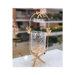Azade Home Gold Pirinç Japongül Çatlak Cam Kaşıklık