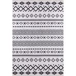 Azak Gri Modern Geometrik Etnik Eskitme Desenli Boho Makinada Yıkanabilir Hafif Hav Toz Vermez Leke Tutmaz Kaymaz Taban Dijital Makine Baskı Halı Oturma Odası Salon Yolluk Koridor Mutfak Halısı