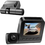 Azdome V600 Çift Kameralı Araç Içi Kamera 2.4” IPS Ekran, Su Geçirmez Arka Kamera, Geniş Açı, Gece Görüşü, G-Sensör, 24 Saat Park Modu, (Azdome Türkiye Garantili) - Siyah