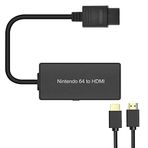 Azduou N64 - HDMI Dönüştürücü, N64 Oyun Konsolu Video Sinyalini HDMI Sinyaline Dönüştürür Oyun Konsolunu HDTV Adaptörüne/Dönüştürücüye Kolayca Bağlayın (N64, SNES, SFC, NGC Desteği)