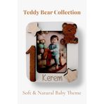 aze kids Kişiye Özel Ayıcık Temalı Ahşap 10 lu Magnet Seti – Teddy Bear Bebek Hediyelik