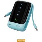Azeada AZ-P01 22,5W Hızlı Şarjlı 10000MAH Power Bank Dahili Kablolu - Mavi