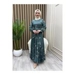 azeldembutik tesettür çiçekli abiye