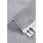 Azelya Home Puffy Peluş Ponpon Saçaklı Kesme Rulo Halı/yolluk Gri Azl P1000G