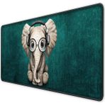Azemax 70X30 cm Renkli Fil Desenli Kaydırmaz Taban Mouse Pad