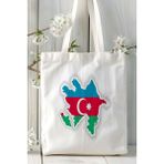 Azerbaijan Azerbaycan Bayrak Baskılı Omuz Çanta Model