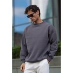 aziso Erkek Bol Kesim İçi Yumuşacık Bisiklet Yaka Sweatshirt