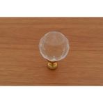 Azm Hırdavat Kristal Taşlı Düğme Kulp Tek Delikli Tabanı Sarı (30 Mm)