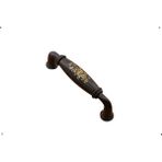 Azm Hırdavat Porselen Kulp Yay Modeli Desenli Siyah 96 mm