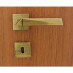 Azm Hırdavat System Agate Antik Sarı (Abm) Rozetli Kapı Kolu Yale