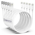 AZMOGDT [Apple MFi Sertifikalı] iPhone Şarj Cihazı 5 Paket [6/6/6/10/10FT] Uzun Yıldırım Kablosu Hızlı Şarj Kablosu iPhone Şarj Kablosu Uyumlu iPhone 14/14 Pro/Max/13/12/11 Pro Max/XS MAX/XR/XS/X/8/7/Plus