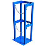 Azot Gazı Silindir Depolama Rafı - 8/9/10L CO2 ve O2 Tankları için Duvar/Zemin Montajı, Vidalar Dahil, Klinikler için Dayanıklı Oksijen Tankı Tutacağı (25x22x60cm)