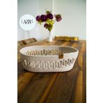 AZR HOME DESİGN Jüt Hasır Sepet Organizer Beyaz
