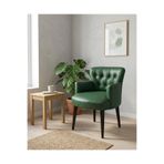 Azra Mobilya Roma Berjer Ofis ve Bekleme Alanı Koltuğu Suni Deri Yeşil Siyah Ahşap Ayaklı 60x55x48 cm 14 kg Tekli Koltuk