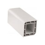 Azra Yapı 70X70 mm Beyaz Plastik Kutu Profili 2 Metre (Paket Içinde 3 Adet)