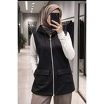 Azram Fashion Kadın kapşonlu yelek