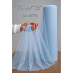 AZREN STORE Bebe Mavisi Süsleme Tülü, Bohça Tülü Nişan Tülü, Gelin Damat Düğün Konvoy Kapı Valiz Süsleme, Mavi Kristal Tül, Hediye Süsü, 100x300 Cm