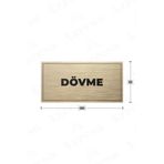 Azresa DÖVME Yazılı - Metal - Gold Renk - Kapı İsimliği - 20x10 cm