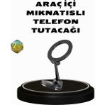 Azrlya 360° Dönebilen Katlanır Manyetik Araç Telefon Tutucu – Magsafe Uyumlu, Kompakt ve Şık Tasarım - Lisinya