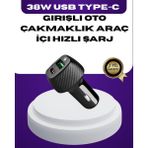 Azrlya 38W Çift Çıkışlı Araç Şarj Cihazı – Type-C ve USB Pd Destekli - Lisinya