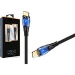Azrlya 45W Usb-C Lightning Işıklı Şeffaf Kablo Hızlı Şarj, Dayanıklı Tasarım, iPhone ve iPad Uyumlu ( Lisinya )