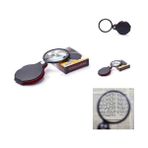 Azrlya -5x 60MM Cam Optik Lens,katlabilir,deri Kaplamalı Cep BÜYÜTEÇ-XX1051 ( Lisinya )