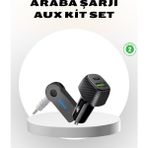 Azrlya Bluetooth Aux Çevirici ve Pd Destekli Araç Şarj Cihazı 2’li Set - Lisinya