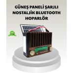 Azrlya Güneş Enerjili Taşınabilir Hoparlör KTF-1428 Bluetooth Radyo USB Sd Kart Destekli - Lisinya