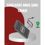 Azrlya Hızlı Kablosuz Araç Şarj Cihazı – Manyetik Pad, Aşırı Isınma Korumalı - Lisinya