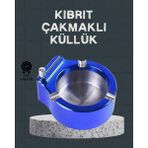 Azrlya Masa Üstü Çakmaklı Küllük Paslanmaz Metal Gövde - Lisinya