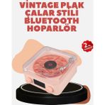 Azrlya Retro Kristal Netliğinde Ses – Gece Işıklı Retro Bluetooth Hoparlör - Lisinya