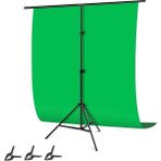 AZT 150X200CM T Stand Bar + 1.5X2MT Yeşil Green Fon Perde Background Backdrop Çekim T-Shape